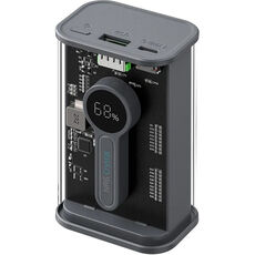 ������� ����������� Power Bank Deppa 10000 mAh NRG Crystal 20W PD/QC3.0/LED Black (������) (33695)