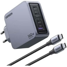������� �������� ���������� UGREEN X763 NexodePro 160W 3 xUSB-C+USB GaNCharger � �������USB-C-USB-C 1.5� �����