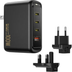 ������� �������� ���������� WiWu 100W 3�Type-C/USB GaN Fast Charger ������ + ����������� ��� �������